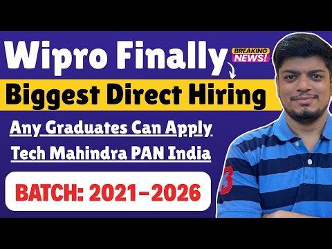 🔥Wipro Finally Direct Hiring | Any Graduates Eligible | Cognizant Superset Hiring | BATCH: 2021-2026