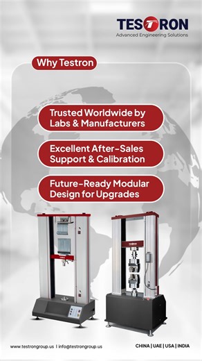 TESTRON GROUP on Instagram: "𝐏𝐫𝐞𝐜𝐢𝐬𝐢𝐨𝐧 𝐑𝐞𝐝𝐞𝐟𝐢𝐧𝐞𝐝: 𝐓𝐡𝐞 𝐒𝐞𝐫𝐯𝐨 𝐄𝐥𝐞𝐜𝐭𝐫𝐨𝐧𝐢𝐜 𝐔𝐧𝐢𝐯𝐞𝐫𝐬𝐚𝐥 𝐌𝐚𝐭𝐞𝐫𝐢𝐚𝐥 𝐓𝐞𝐬𝐭𝐢𝐧𝐠 𝐌𝐚𝐜𝐡𝐢𝐧𝐞 𝐛𝐲 𝐓𝐞𝐬𝐭𝐫𝐨𝐧 𝐆𝐫𝐨𝐮𝐩 The world of modern manufacturing sites emphasizes the currency of quality and trust as industries get more from advanced equipment and quality-control systems. Among the list of QC tools, Testron’s Servo Electronic Universal Material Testing Machine has its own unique demand and performance lev