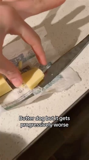 The way he spit the butter out I can’t 😭 #dogfails