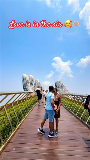 Golden Hand Bridge #vietnam #viral #shorts #love #romantic #famous #travel #couple #lovestory #trip