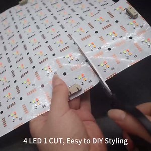 19 x 9.5 in RGBW LED Strip Light Sheets, 24V Flexible Cuttable Panels, 45W Each, High-Brightness Soft LED Lighting for Countertops, Marble, Quartz, Indoor Accent & Under-Counter Lighting (4 Pack)