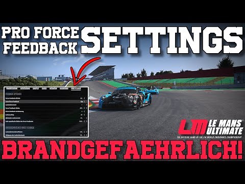 Le Mans Ultimate PRO Force Feedback Settings Settings - Ingame Settings