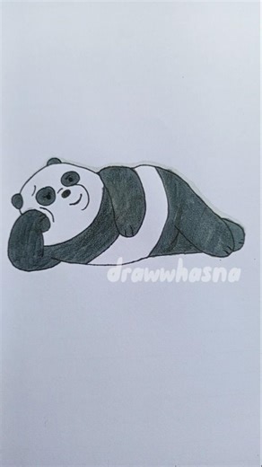 gambar PANDA bear,, let's go draw with me 👩🏻‍🎨🐼#shorts#viral#drawing#fyp#panda