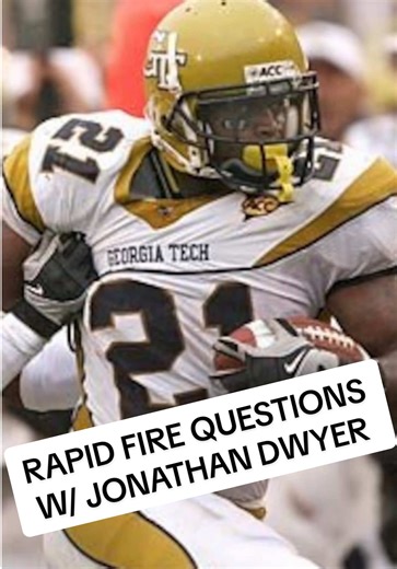 Rapid Fire questions with Jonathan Dwyer 🐝 #georgiatech #georgiatechfootball #collegefootball #jonathandwyer #georgiatechyellowjackets