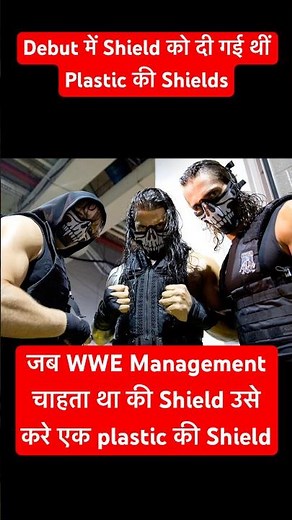 Shield was about to debut using plastic shields - Hindi #wwe #wweshield #romanreigns #sethrollins