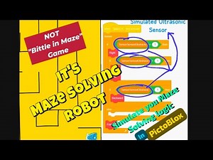 I Added a "Fake" Ultrasonic Sensor to PictoBlox to Solve Mazes! ‪@STEMpedia‬