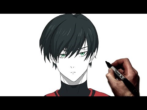 How To Draw Rin | Step By Step | Blue Lock