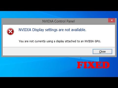 You are not currently using a display attached to an NVIDIA GPU Fix