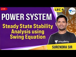 Steady State Stability Analysis using Swing Equation | L - 8 | Power Systems | Surendra Sir