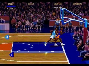 NBA JAM - Sega Genesis - New York Knicks vs Charlotte Hornets