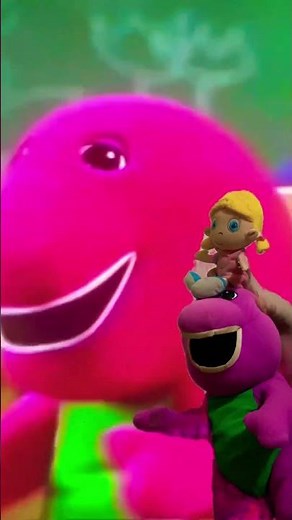Barney and Annie Watching Talking Barney on Playskool Commercial from 1998 💜💚💛 🩷🩵💛