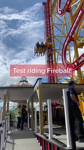 Our employees had a blast going on a Fireball test run! Stay tuned for the official opening date as we put the finishing touches on our new ride! 🔥 #longisland #newyork #summer #adventurelandli #spring #amusementpark