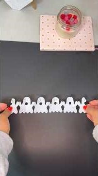Tutorial de Cadena de fantasmas para decorar👻#diy #manualidades #halloween #diademuertos #crafty