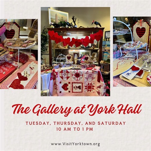 ✒️ Step aside, Shakespeare! Here is a love poem for the ages... 💗💗💗💗 🌹 Roses are red, 💙 Violets are blue. 🛍️ Shop at the Gallery 💞 For your special boo! Don't miss your chance to find the perfect gift for a loved one this Valentine's Day! The Gallery at York Hall is open Tuesdays, Thursdays, and Saturdays from 10 a.m. to 1 p.m. during the winter months. #shoplocal #buylocal #localart #VisitYorktown #YorktownVA | Visit Yorktown