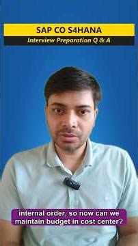 SAP CO S4HANA Interview Question & Answer | Interview Preparation | Cost Center Budgeting in S4HANA