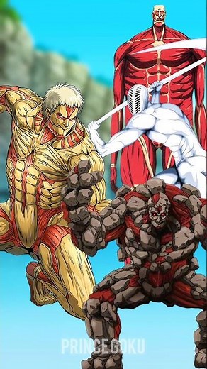 Grisha Titan vs All Titans⚔️ | Armored Titan vs Ymir Titan | Eren Colossal Titan vs Beast Titan🔥#aot