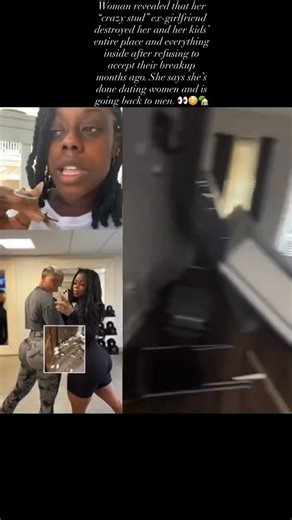 Hot Tea Hollywood on Instagram: "Woman revealed that her “crazy stud” ex-girlfriend destroyed her and her kids’ entire place and everything inside after refusing to accept their breakup months ago. She says she’s done dating women and is going back to men. 👀😳🏡#fypage #fyp #fy #viralreels #viralvideos"