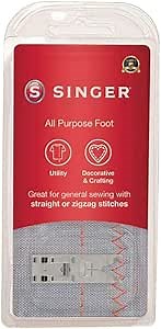 SINGER | All Purpose Presser Foot, Utility & Decorative Stitches, Wide Needle Slot Up to 7mm Stitch Width - Sewing Made Easy
