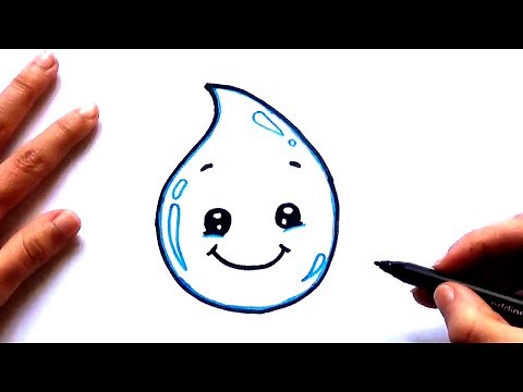 Cómo dibujar una GOTA DE AGUA fácil paso a paso