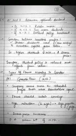 Gordon's Model | Financial management | #financialmanagement #financemanagement #bcom #bba #notes
