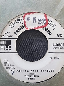 Little Jimmy Dickens - I'm Coming Over Tonight  / Say It Now