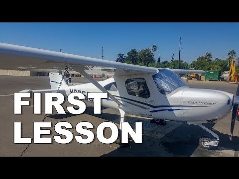 First Private Pilot Lesson - Cessna 162 Skycatcher