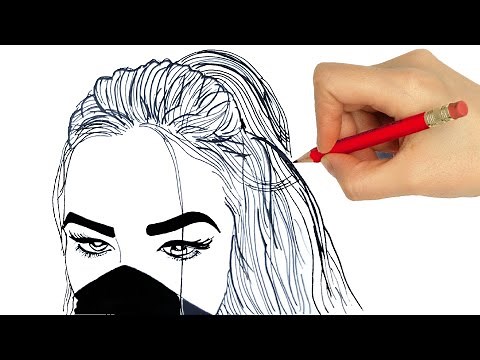 How to draw a girl tumblr easy
