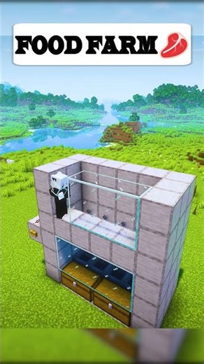 Food Farm 🥩 In Minecraft #shorts ‪@HumokyMC‬