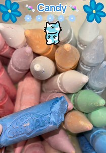 Blue Candy Chalk ASMR: AI-Generated Sidewalk Chalk Sounds