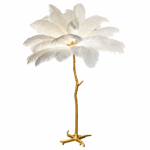 Дизайнерський торшер з пір ям підлоговий світильник білий із золотом, на чотири лампочки E14, ціна: 19999 ₴, купити на Prom.ua