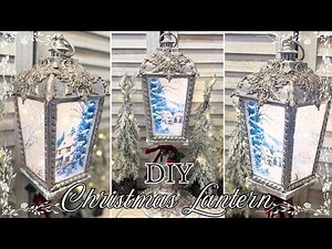🎄Plastic Christmas Lantern Makeover❄️ DIY Elegant Holiday Decor using Moulds, Decoupage & Stencils