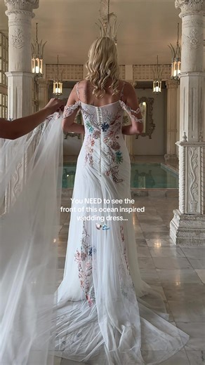 Ocean-Inspired Wedding Dress for Beach Brides