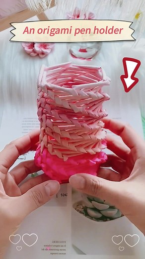 DIY Origami Pencil Holder Tutorial