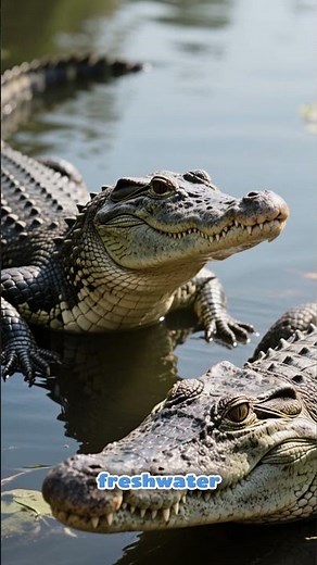 What Happens When a Saltwater Crocodile Enters Freshwater? #shorts