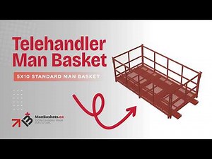 5×10 Telehandler Man Basket – Standard Work Platform with Front Railing
