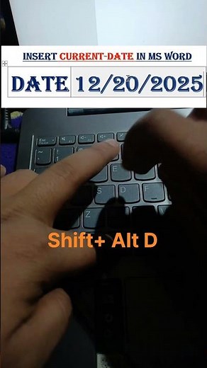 how to insert current date in ms word with keyword shortcut