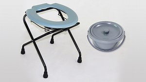 Watch Folding Toilet Commode with Removable Bucket on Amazon Live