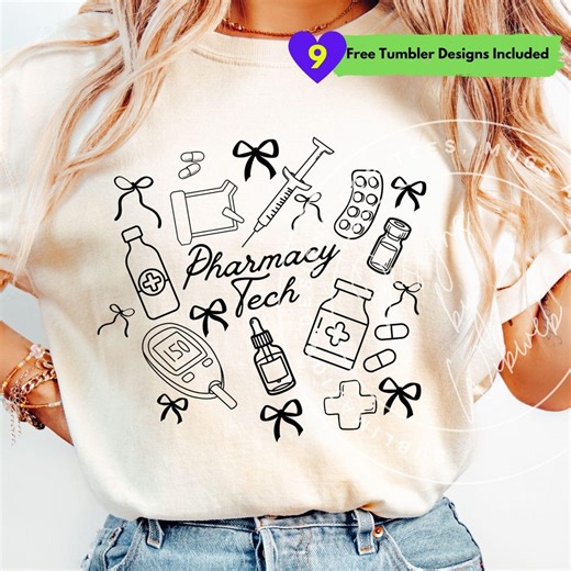 Pharmacy Tech PNG: Pharmacy Technician Sublimation Shirt Design (digital Download) - Etsy