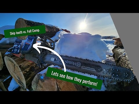 Full Comp. vs. Full Skip saw chain test | Husqvarna 562xp