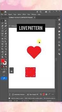 🎨 Easy Love Pattern Design in Adobe Illustrator | Quick Tutorial! #shorts #viral #trending