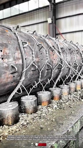 Amazing Technology! This Tool Automatically Weaves Strong Steel Nets