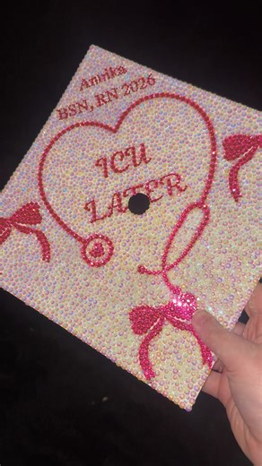 loving all of the iridescent backgrounds being requested right now! #smallbusiness #customgraduationcap #classof2026 #fyp