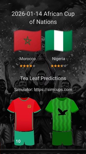 Morocco vs. Nigeria: 2026-01-14 African Cup of Nations | Semi Final. Prediction