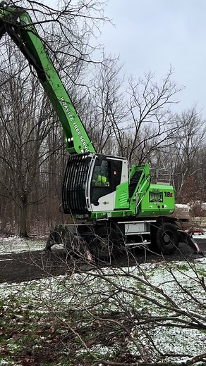 Sennebogen 718 Storm Work by Kravitz Tree Service in Western New York