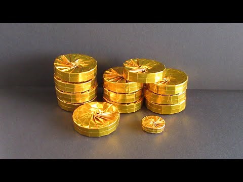 【折り紙】金貨【origami】Gold coins