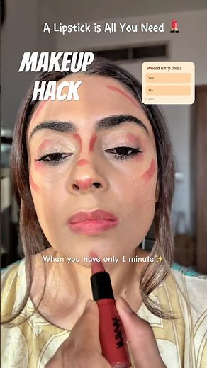 Makeup Hack for No Makeup Makeup Look✨ #makeuphack