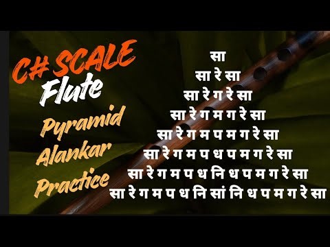 C# Scale Flute Pyramid Alankar Practice || Beginner || बांसुरी अलंकार रियाज़