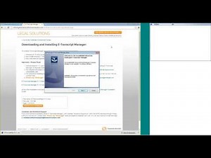 Thomson Reuters RealLegal – Install E-Transcript Manager on a New System