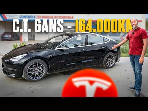 Tesla Model 3 Contrôle Technique des 6 ans 🪫🔋 164 000 km ça donne quoi ?