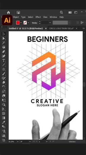 2 Letter Logo in 1 Minute | Speed Grid Monogram Tutorial #zakkigraphics